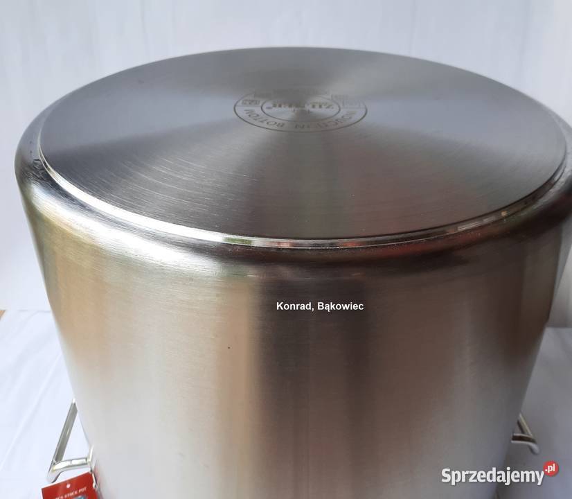 Duży Garnek 25L z NIERDZEWKI z pokrywką MIARKA i Garbatka-Letnisko