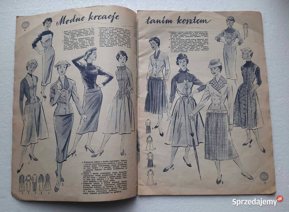 Świat Mody 1956r moda PRLu łódzkie sprzedam