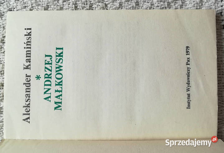 Andrzej Małkowski Aleksander Kamiński Książki naukowe i popularnonaukowe podlaskie sprzedam