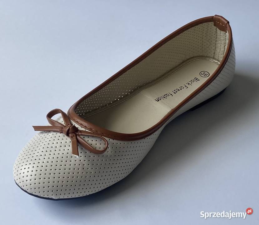 Beżowe baleriny z kokardą rozmiar 36 AK10