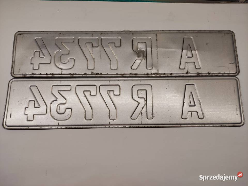 Tablica rejestracyjna Niemcy 2 sztuki AR7734 Głuchołazy
