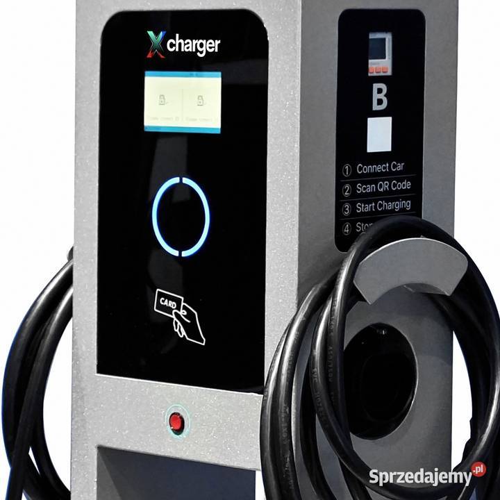 Dwustanowiskowy słupek EV 2x22kW Akcesoria samochodowe Góra Kalwaria