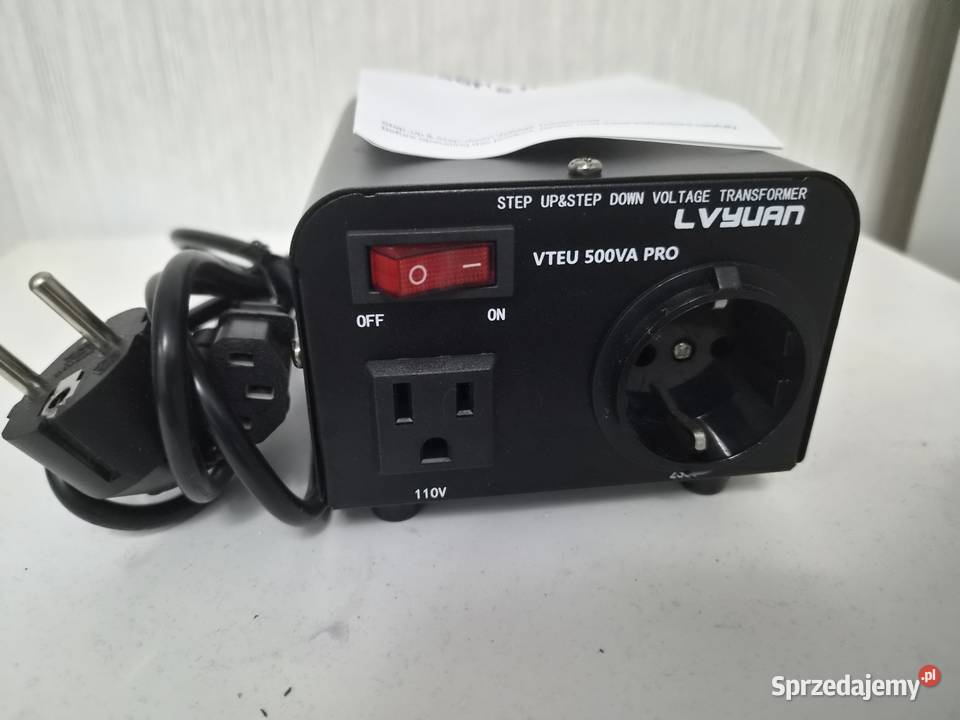 Transformator Napięcia 110V Do 220V Wyłącznikiem Głogów sprzedam