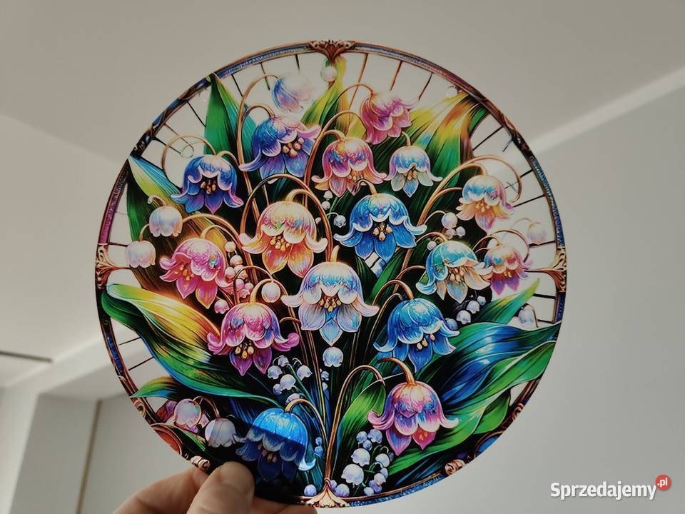 Nowy witraż witrażyk dekoracja okienna kwiaty Witraże Płock