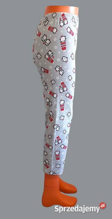 Spodnie piżamowe dziecięce polarowe szare 34XS sprzedam