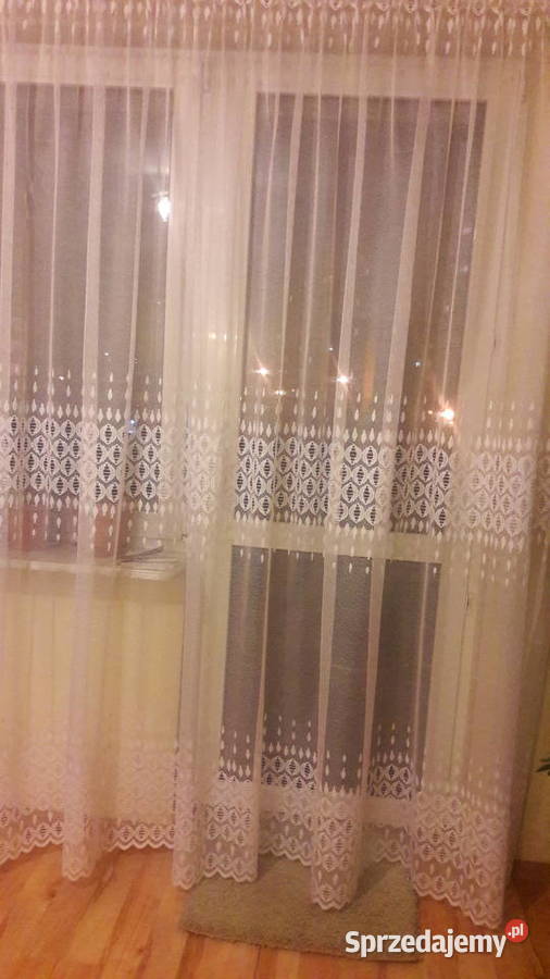 Biała żakardowa firanka trzy szlaki 250 x 850 biały Radom sprzedam