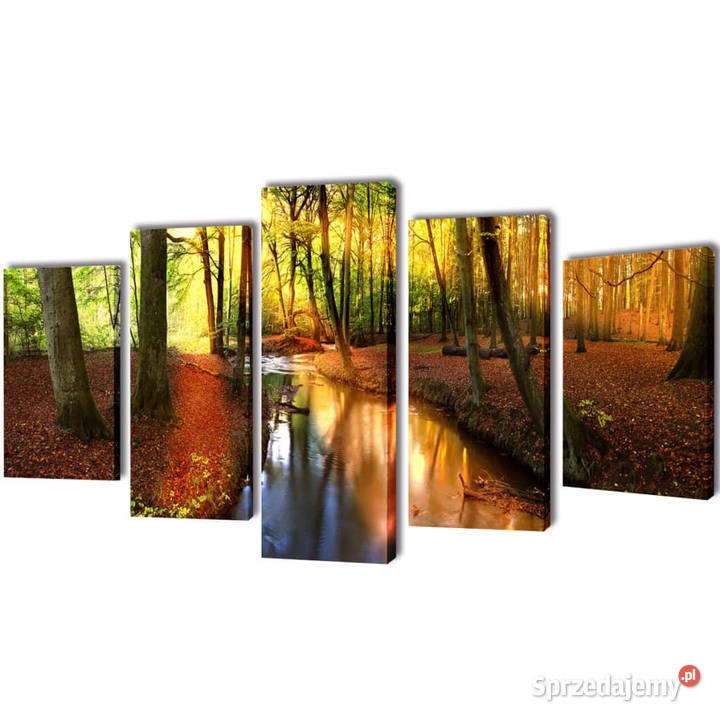 Zestaw obrazów Canvas 200 x 100 Las WM241579