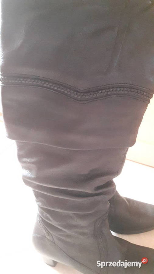 Skórzane kozaki Ostróda sprzedam