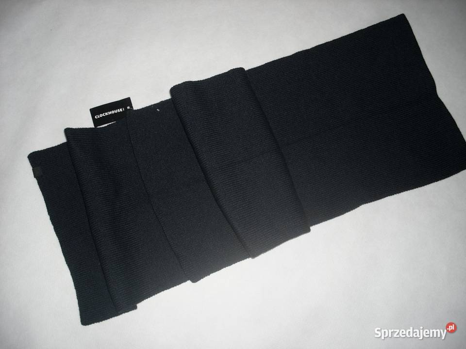 CA Clockhaouse Ciepły Szalik Nowy Czarny Nowy Sącz