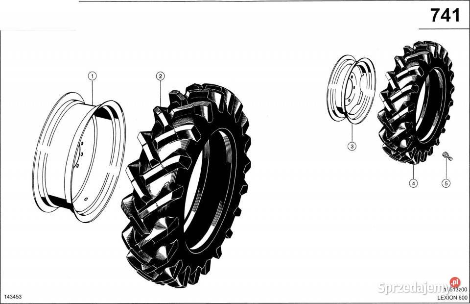 Claas Lexion 600 OPONA BEZ DĘTKI 0007833150 Jastrzębniki