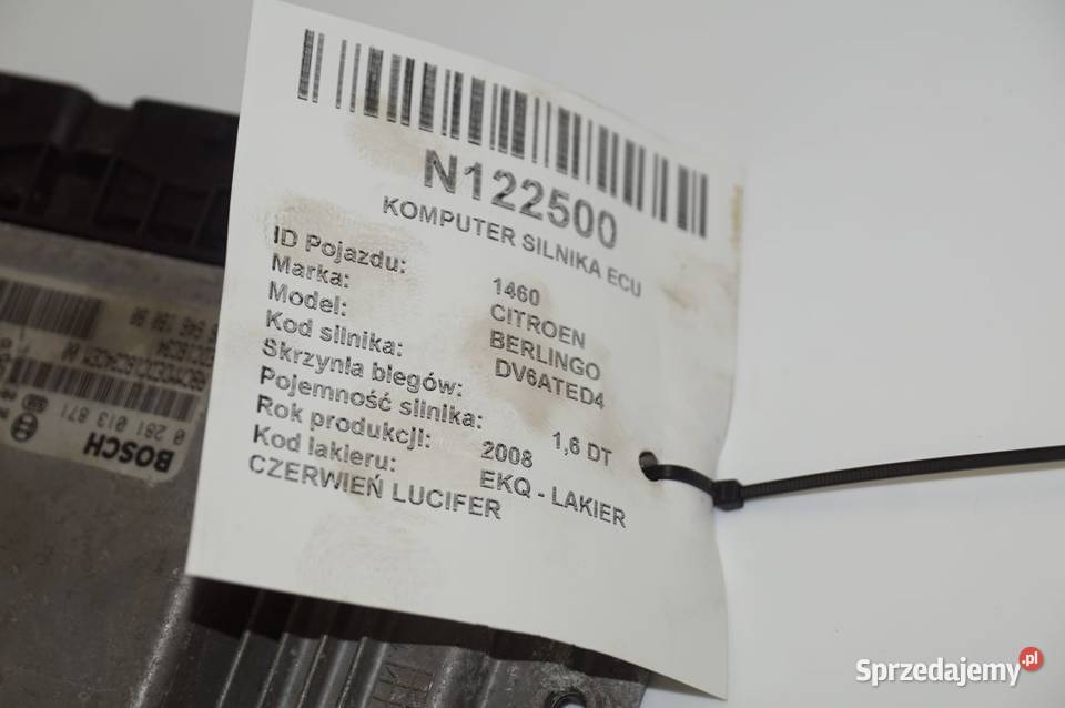 KOMPUTER SILNIKA ECU 9664618080 16HDI BERLINGO Lipno
