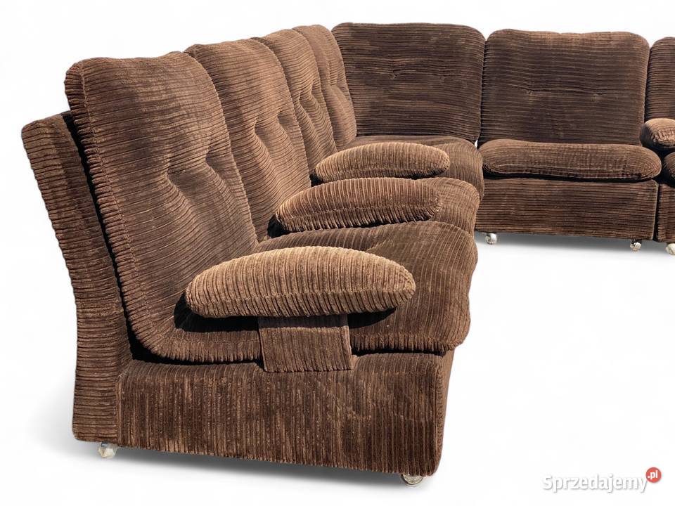 Modułowy narożnik wypoczynkowy vintage lata 70 Gryfice