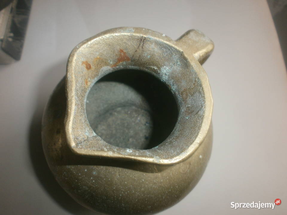 dzbanek mały mosiężny ciężki 80dkg