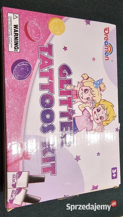 Tatuaże dzieci glitter tattoos kit zestaw Stargard