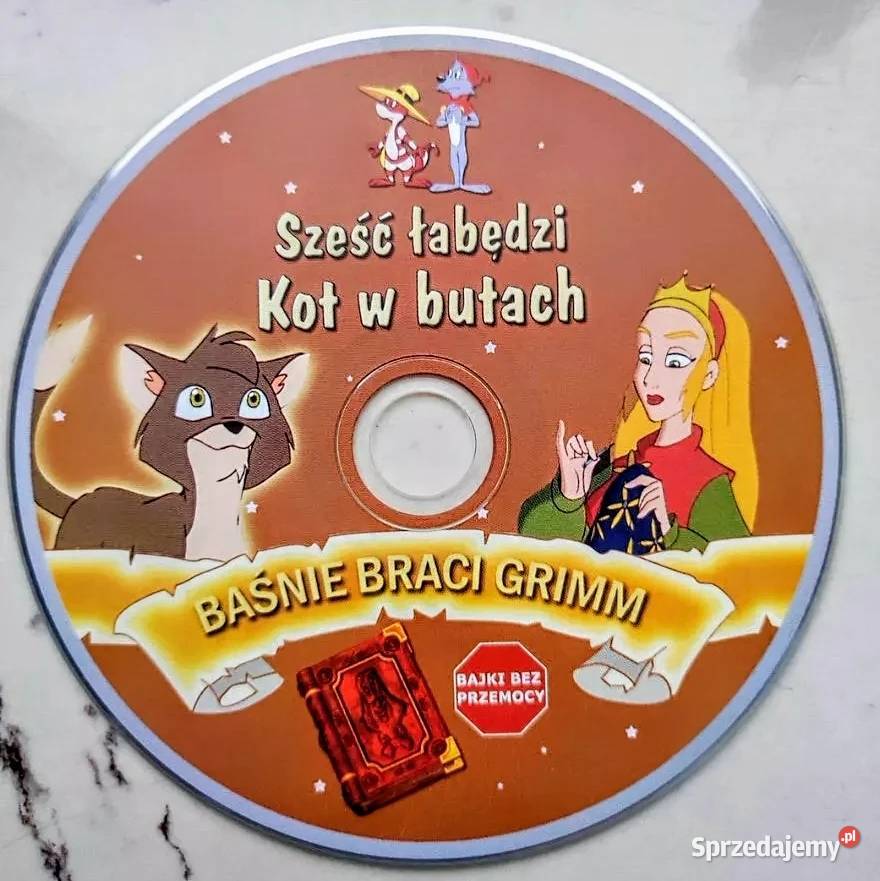 Film VCD Kot w butach 6 łabędzi baśnie braci CD Białystok