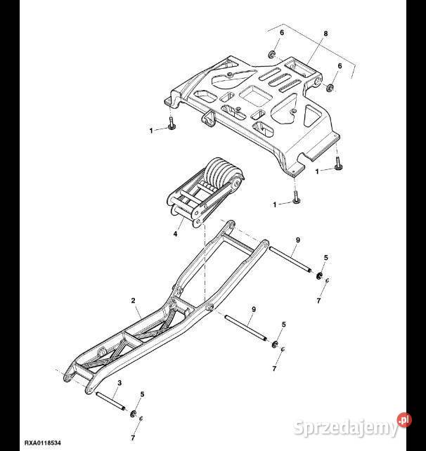 RE211188 John Deere 8345R Zespół spręźyny Jastrzębniki