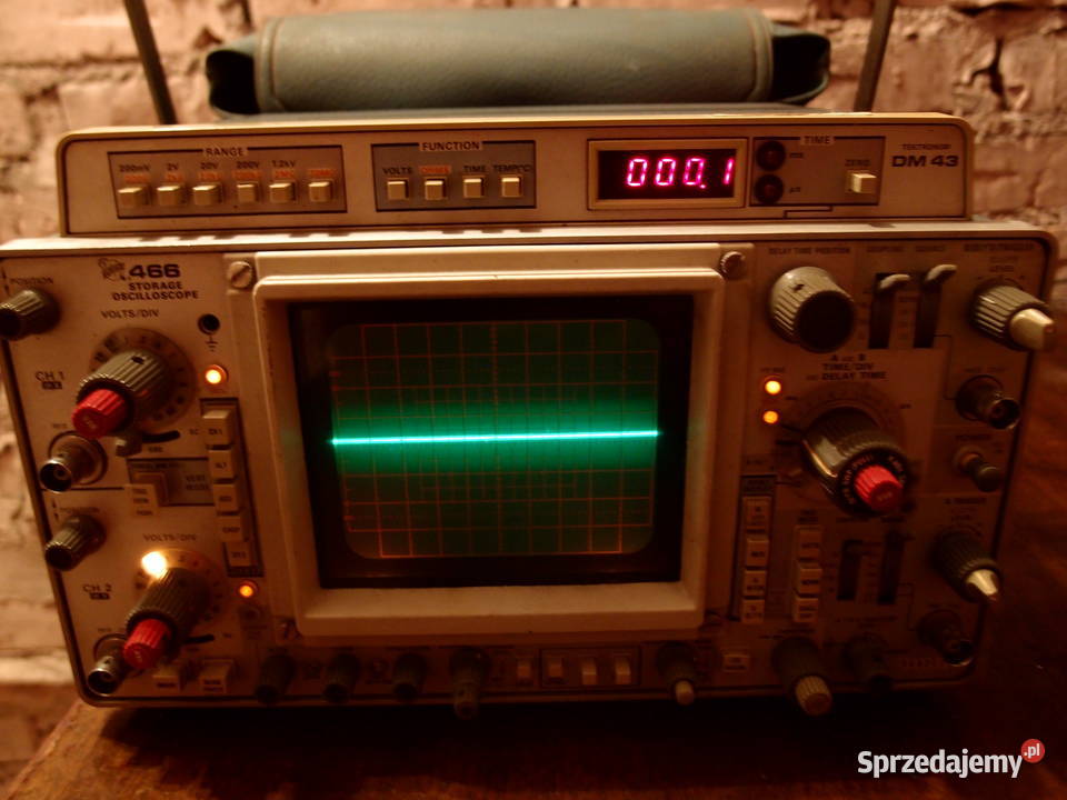 Oscyloskop Tektronix model DM43 466 z wózkiem Łódź