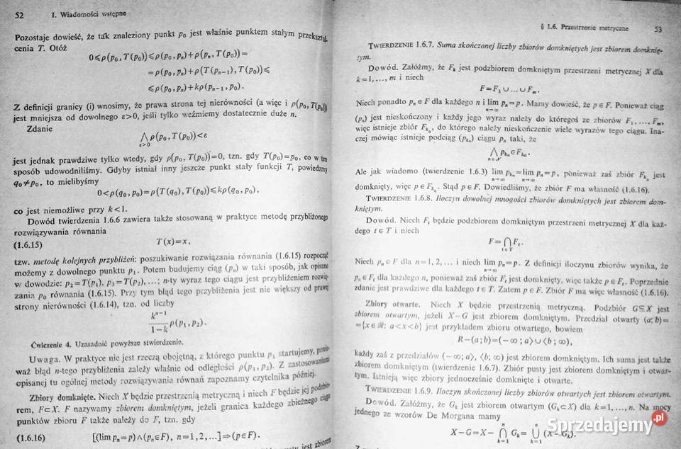 Matematyka Podręcznik podstawowy WST Tom 1 M Rok wydania 1980 Chełm