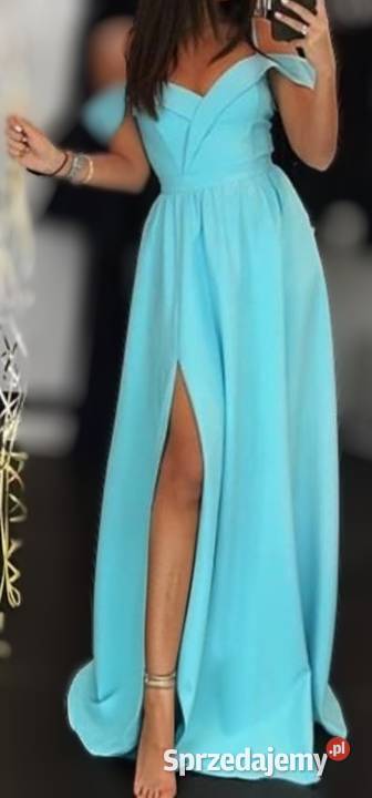 Piękna długa suknia na ramiączkach Warszawa
