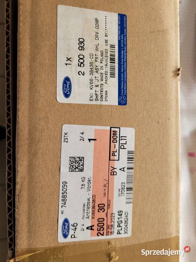 Półoś Ford Connect KV663B436CD 2500930 BRATFORD Radom