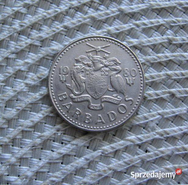 Barbados 25 Cent 1980r Numizmatyka wielkopolskie Kalisz
