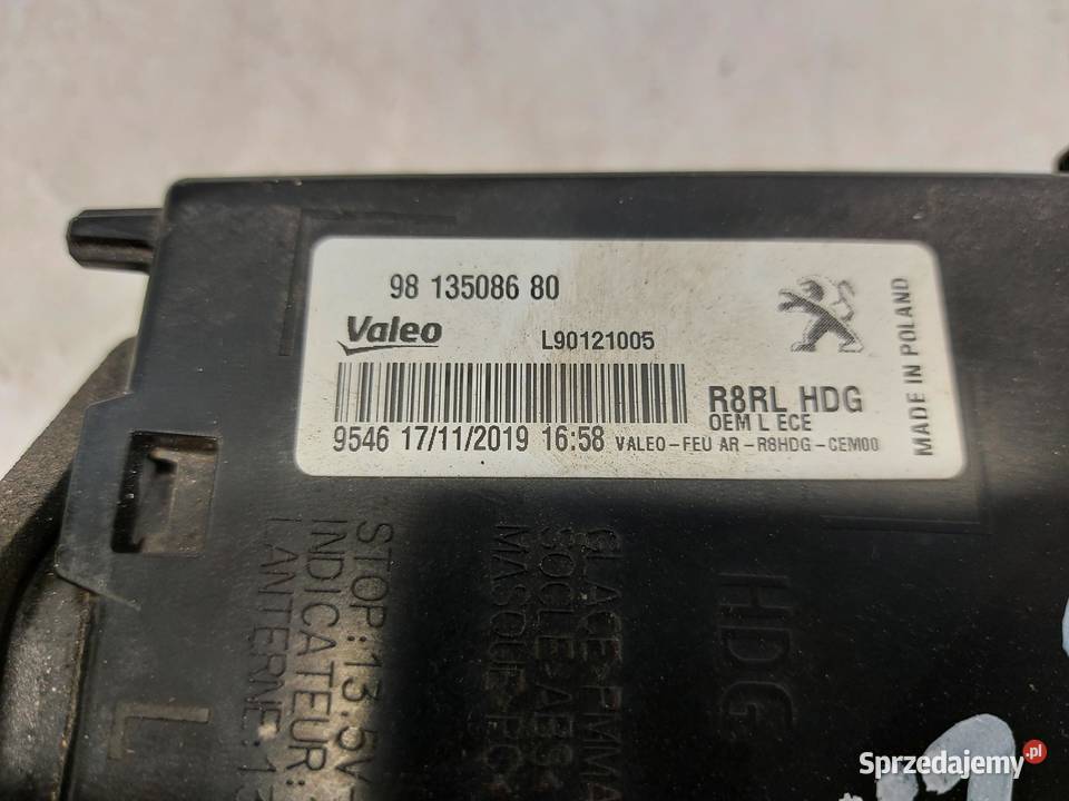 PEUGEOT 508 II Lampa tył lewa Sedan GTLine