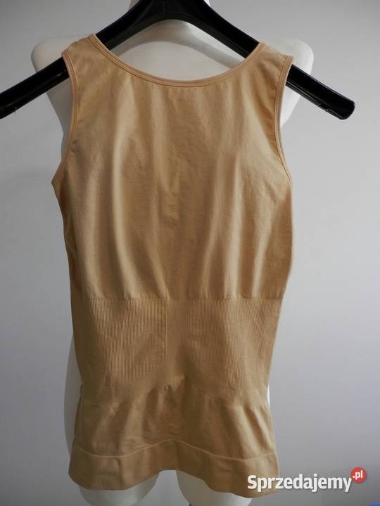 Koszulka Bieliźniana Modelująca Talię Bezszwowa brązowy/beżowy Łomża