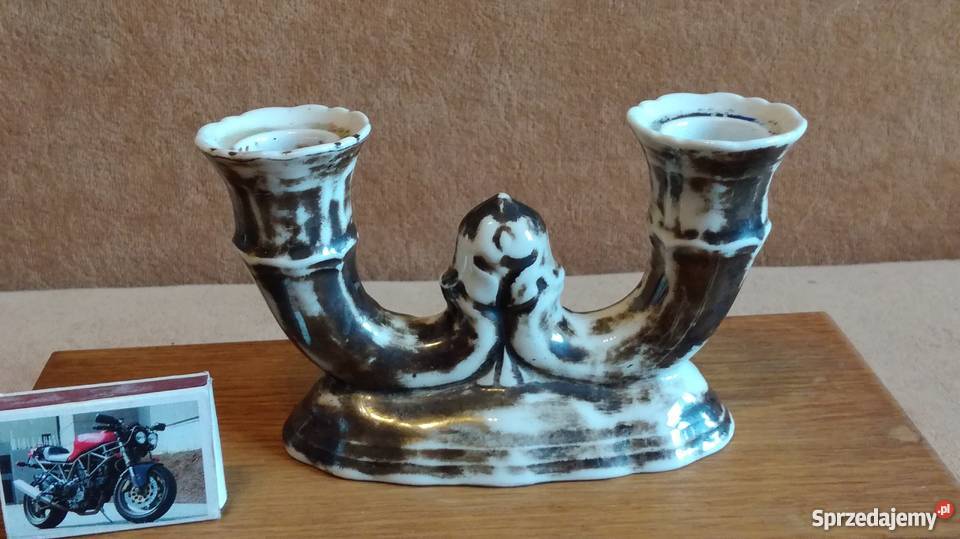 Świecznik stara porcelana Nysa
