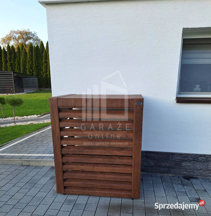Osłona pompy ciepła 80x40x120 ciemny orzech Miastko