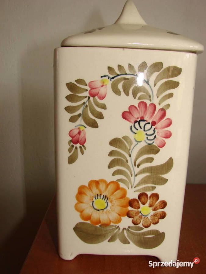 Włocałwek fajansowy pojemnik kuchenny PRL Pruszcz Gdański