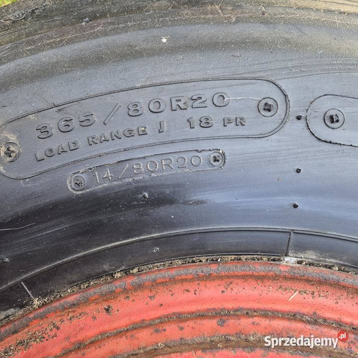 kolo 365 80 r 20 opona do niemieckiej przyczepy brązowy Barlinek sprzedam