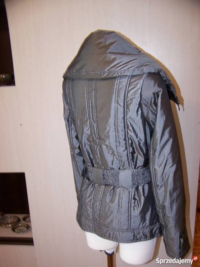 Kurtka Szara Pepitka Nieprzemakalna Stylowa M podlaskie
