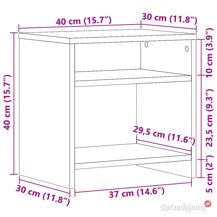 Szafka nocna dąb artisian 40x30x40 materiał Warszawa sprzedam