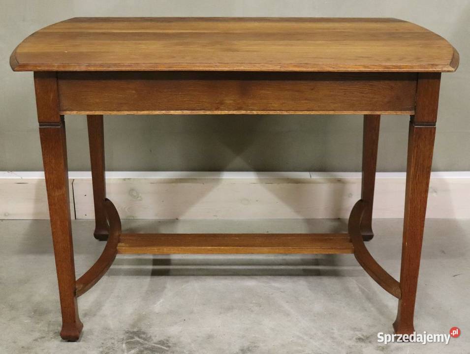 8065 drewniany stół secesyjny, stolik, lite drewno
