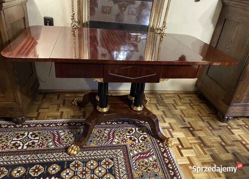 Stół klapiak biedermeier renowacji Nowy Tomyśl