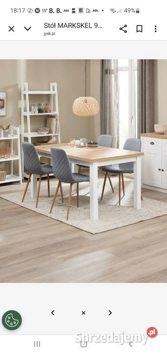 Stół jadalny rozkładany Jysk Markskel 90x150193 Tarnowskie Góry