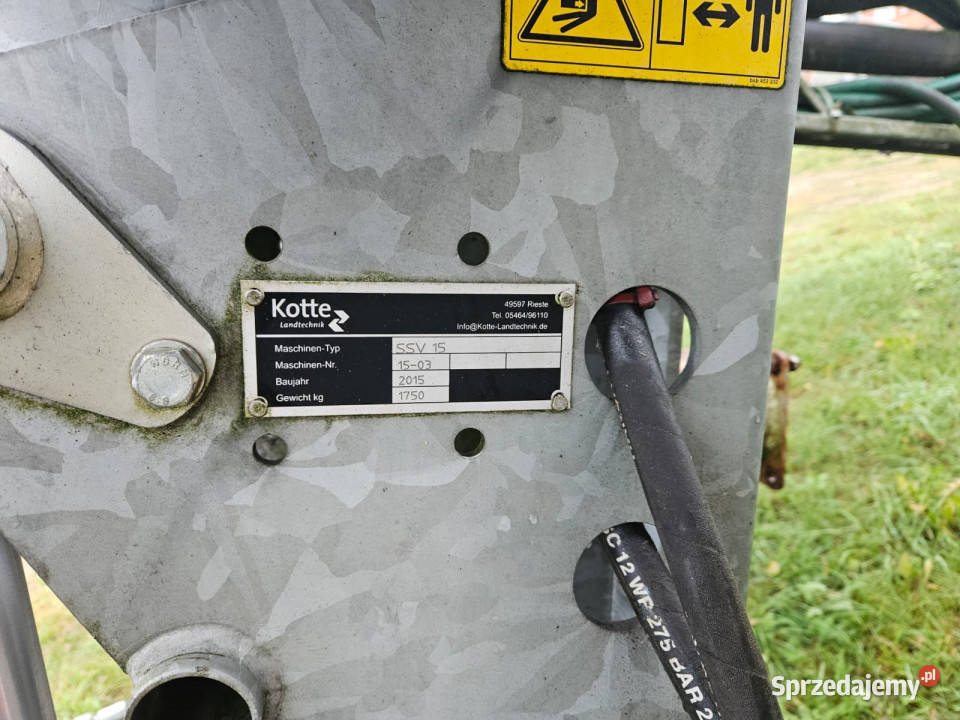Aplikator do beczki KOTTE SSV 15 m 2015 r