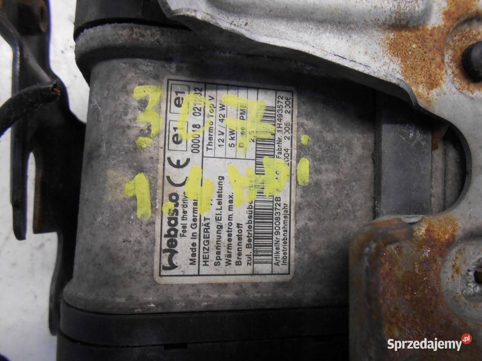 WEBASTO DOGRZEWACZ PEUGEOT 307 14 HDI wielkopolskie sprzedam