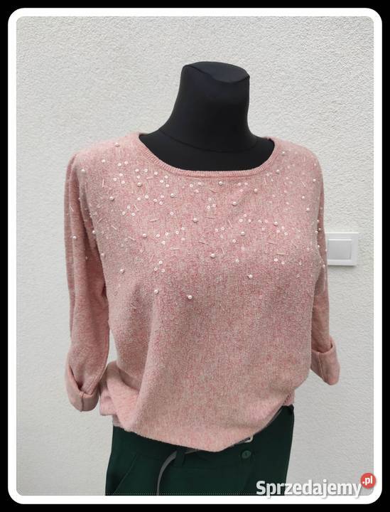 Pastelowy sweter z ozdobami George 40 L Płock sprzedam