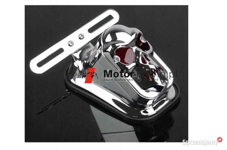 Lampa motocyklowa z metalu czaszka tył chopper Sosnowiec