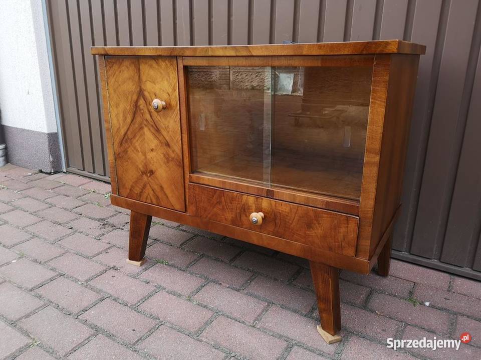 Komoda Szafka Stolik ARTDECO PRL Orzech Stary Swarzędz