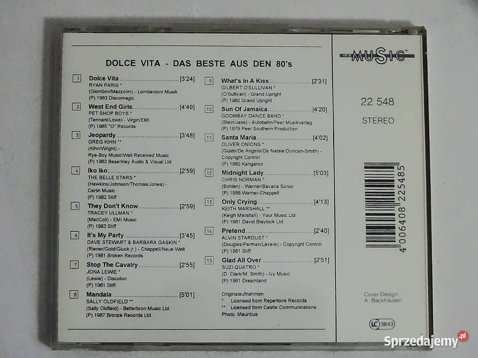 Various Dolce Vita Das Beste Aus Den 80s Biłgoraj