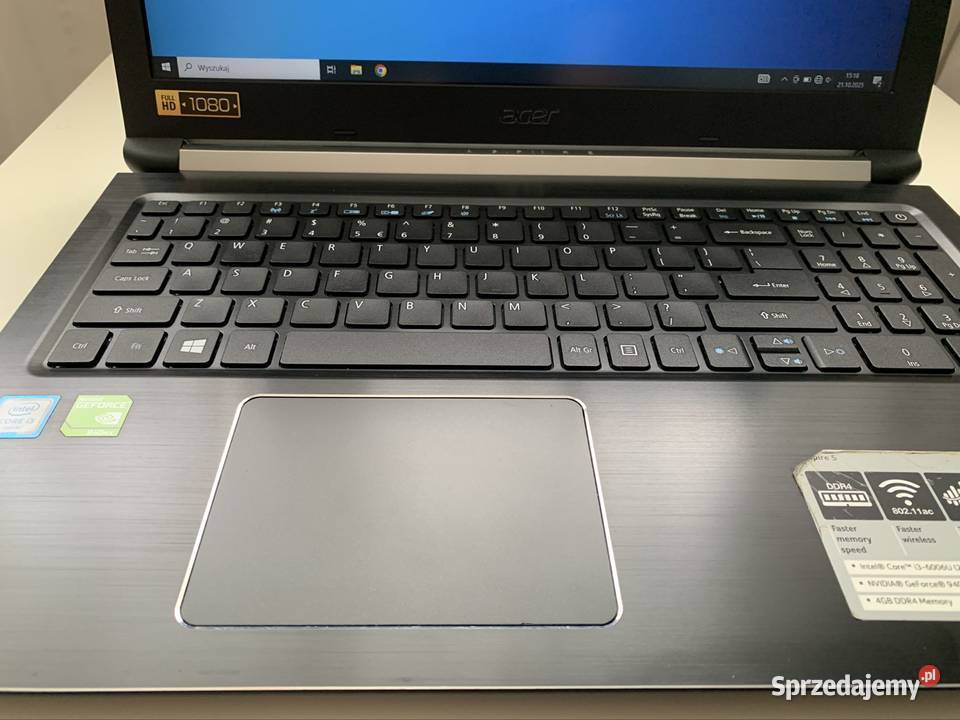 Laptop Acer Intel i3 DDR48GB Nowy dysk SSD512GB