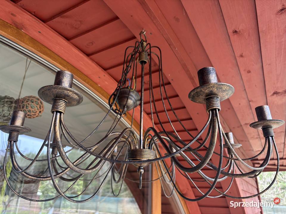 Lampa Żyrandol wiszący czarny w stylu Bytom sprzedam