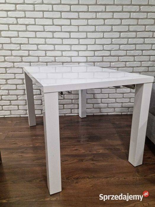Stół rozkładany LAKIEROWANY biały połysk 80x120/160