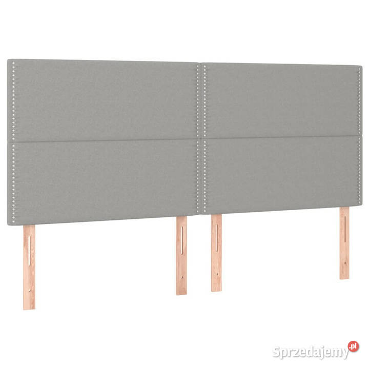 Zagłówek do łóżka z LED jasnoszary 180x5x118128