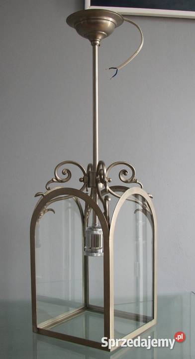 Oryginalna lampa żyrandol mosiądz niklowany Cielądz
