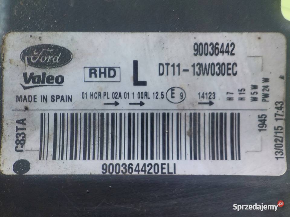 FORD TRANSIT CONNECT MK2 15r 16 TDCI VAN lampa Suków sprzedam