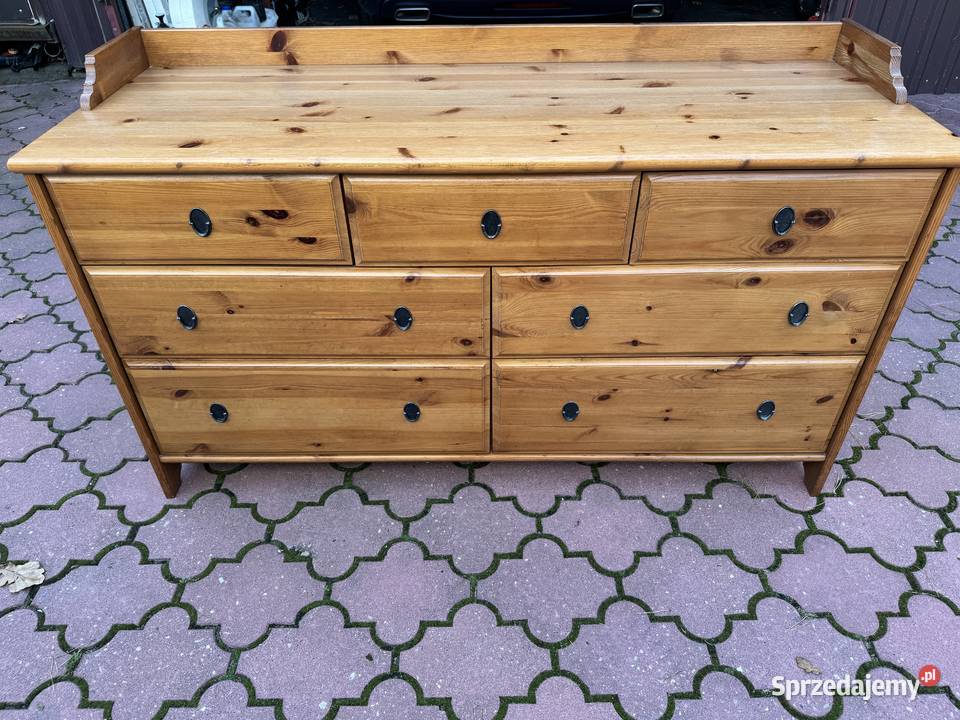 Komoda drewniana szuflady Ikea leksvik szafa Dom i Ogród Garwolin