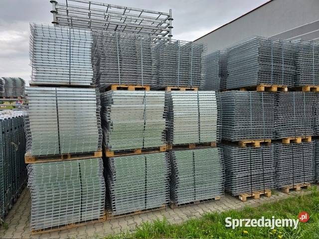 Regały magazynowe półki wypełnienia siatkowe